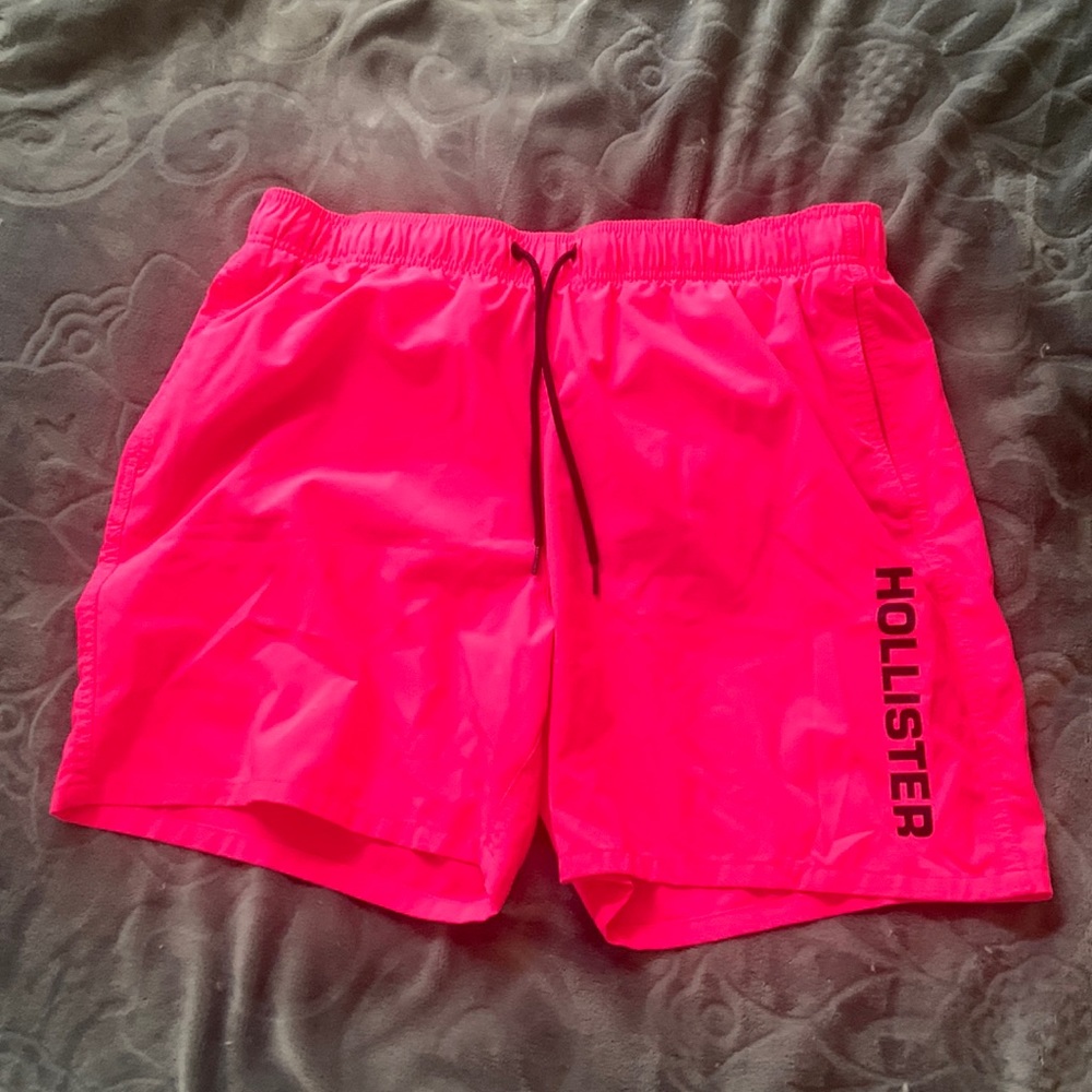 Mens hot pink swim shorts